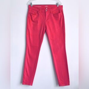 Size 10 (30) LOFT Super Skinny Jeans- Coral